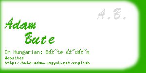 adam bute business card